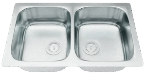 TARJA PARA COCINA SUBMONTAR 78,4 X 48 CM TECNOLAM MODELO CINZIA78,4X48 2V