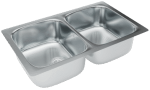 TARJA PARA COCINA SUBMONTAR 78,4 X 48 CM TECNOLAM MODELO CINZIA78,4X48 2V