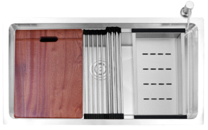 FREGADERO PARA COCINA EMPOTRAR Y SUBMONTAR 82 X 45 CM
