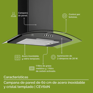 CAMPANA DECORATIVA DE PARED 60 CM