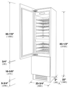 ENFRIADOR DE VINOS PANELABLE 24” IZQUIERDA