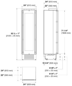 ENFRIADOR DE VINOS PANELABLE 24” IZQUIERDA