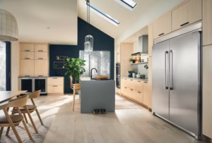 COMBO PAREJA 3 PZAS REFIRGERADOR + CONGELADOR + TRIM 177 CM ACERO INOXCIDABLE MARCA ELECTROLUX MODELO EI33AR80WS + EI33AF80WS + TRMKTSS2FL79CON