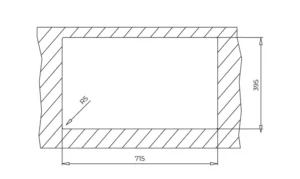 FREGADERO DE SUBMONTAR 80 CM TEKA MODELO SQUARE 72.40 TG SG