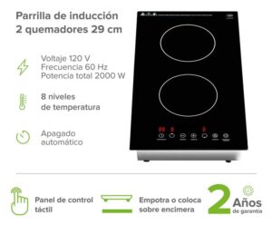 PARRILLA AVERA 29 CM VERTICAL INDUCCION 2Q  MODELO PIV2B