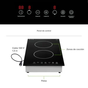 PARRILLA AVERA 29 CM VERTICAL INDUCCION 2Q  MODELO PIV2B