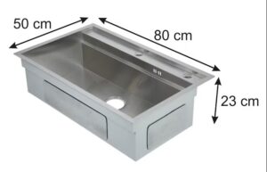 FREGADERO AXCENT 80 X 50 X 23 CM EMPOTRAR SATIN MODELO DANIELA