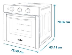HORNO MABE 80 CM GAS NEGRO MODELO HM8020NN1