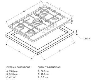 PARRILLA DE GAS 30″  5 QUEMADORES MARCA WHIRLPOOL MODELO AKT790IXL , ACERO INOXIDABLE
