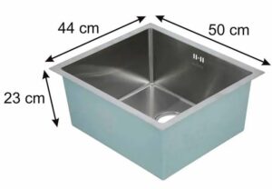 FREGADERO AXCENT 50 X 44 X 23 SATIN EMPOTRAR MODELO BIANCA