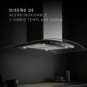 CAMPANA NUUR 90 CM DECORATIVA ISLA MODELO CAMEXIS90AVSG