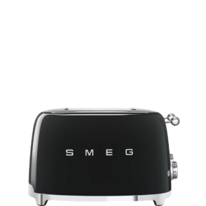 TOSTADOR SMEG 4 REBANADAS 1800W, ACERO INOX, COLOR NEGRO, TSF03BLUS