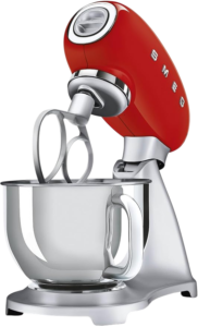 Batidora SMEG 600W, 4.8 Lt, 10 VELOCIDADES COLOR ROJO. SMF02RDUS