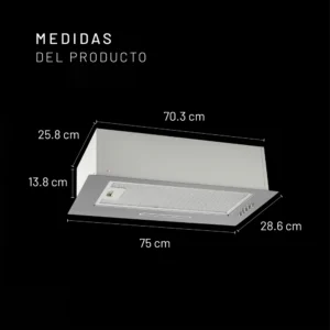 CAMPANA NUUR 75 CM INTEGRACION ALACENA MODELO CAMEXEM75AIPB