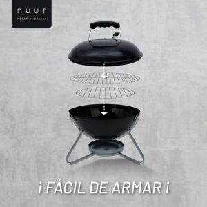 ASADOR NUUR CARBON PORTÁTIL 14″ MODELO ASCAR14