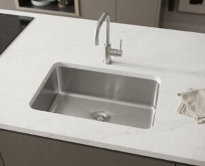FREGADERO AXCENT 44X39 SUBMONTAR INOX MODELO MADONNA