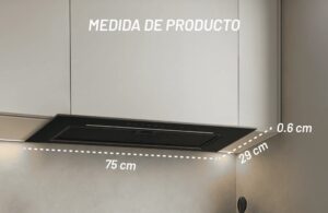 CAMPANA NUUR 75 CM INTEGRACION ALACENA NEGRO MODELO CAMEXEM75VTDSC