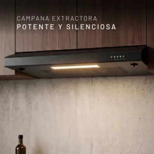 CAMPANA NUUR 60 CM BAJO ALACENA NEGRA CAMEXPA60AN
