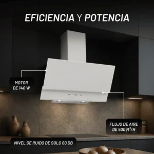 CAMPANA NUUR 76 CM DECORATIVA PARED BLANCO CAMEXPA76VTB