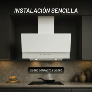 CAMPANA NUUR 76 CM DECORATIVA PARED BLANCO CAMEXPA76VTB