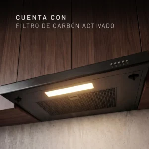 CAMPANA NUUR 80 CM BAJO ALACENA NEGRA CAMEXPA80AN