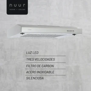 NUUR CAMPANA EXTRACTORA DECORATIVA PARED 80CM ACERO CAMEXPA80A