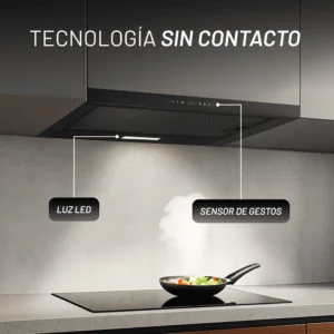 CAMPANA NUUR 60 CM INTEGRACION ALACENA NEGRA CAMEXTEL60VTDSC-N