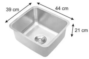 FREGADERO AXCENT 44X39 SUBMONTAR INOX MODELO MADONNA