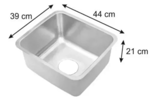 FREGADERO AXCENT 44X39 SUBMONTAR INOX MODELO MADONNA