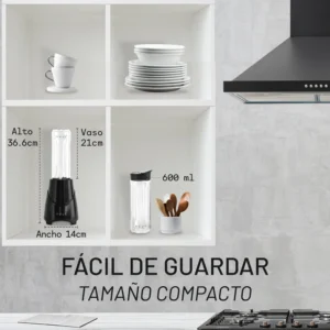 LICUADORA NUUR 2 VASOS 600 ML CON TAPA LIPOR2