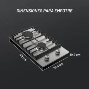 PARRILLA NUUR 30 CM GAS INOX PARGA2AI