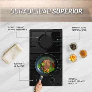 PARRILLA NUUR 30CM GAS NEGRO PARGA2VT