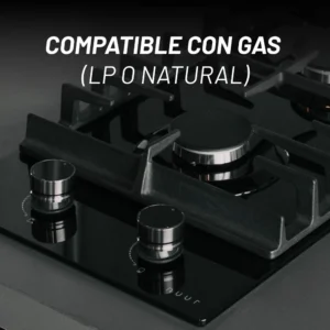 PARRILLA NUUR 30CM GAS NEGRO PARGA2VT