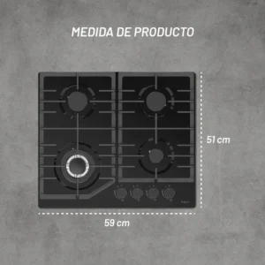 PARRILLA NUUR 60 CM GAS NEGRO PARGA4VT