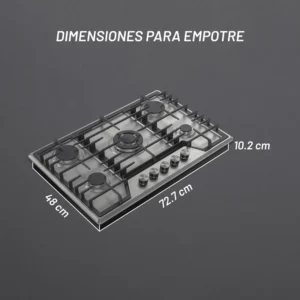 NUUR PARRILLA A GAS 5 QUEMADORES AI PARGA5AI