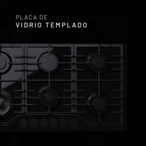 PARRILLA NUUR 90 CM GAS VIDRIO NEGRO PARGA6VT-L