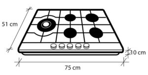 PARRILLA DE VIDRIO TEMPLADO MARCA KOBLENZ 75 CM MODELO PCK-75