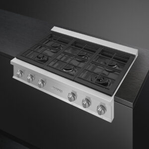 PARRILLA SMEG 90 CM GAS, INOX RTU366GX