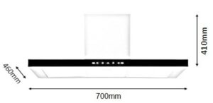 CAMPANA EXTRACTORA 70 CM MARCA PIZARRO MODELO CA-003-60 CAPRI