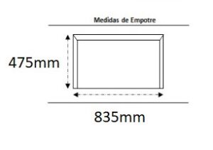 PARRILLA PIZARRO 90 CM GAS 5Q MESSINA MODELO PR-5QGL-90B