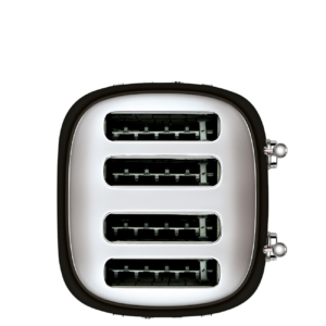 TOSTADOR SMEG 4 REBANADAS 1800W, ACERO INOX, COLOR NEGRO, TSF03BLUS