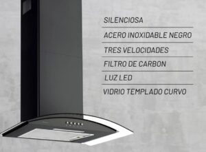 NUUR CAMPANA EXTRACTORA DECORATIVA PARED 60CM AI VT CAMEXPA60AVN