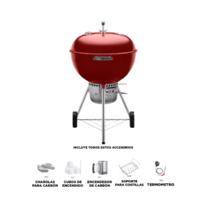 ASADOR A CARBON  WEBER ORIGINAL KETTLE PREMIUM CRIMSON 22″ 14403001