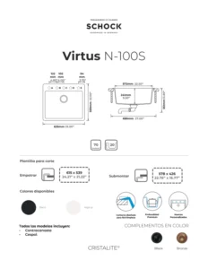 VITN100SN FREGADERO SCHOCK 1 TINA VIRTUS NEGRA SUBMONTAR