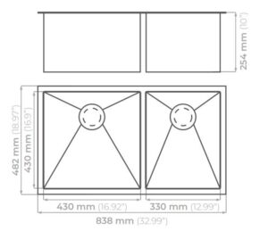 FREGADERO ECLIPSE SUBMONTAR QUADRA 3319  ECLIPSEMVSR3319