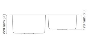 FREGADERO ECLIPSE 503 DOBLE SUBMONTAR IZQ ECLIPSESESD503IHD