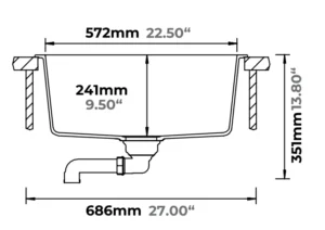 VITN100SB FREGADERO SCHOCK 1 TINA VIRTUS BLANCA EMPOTRAR