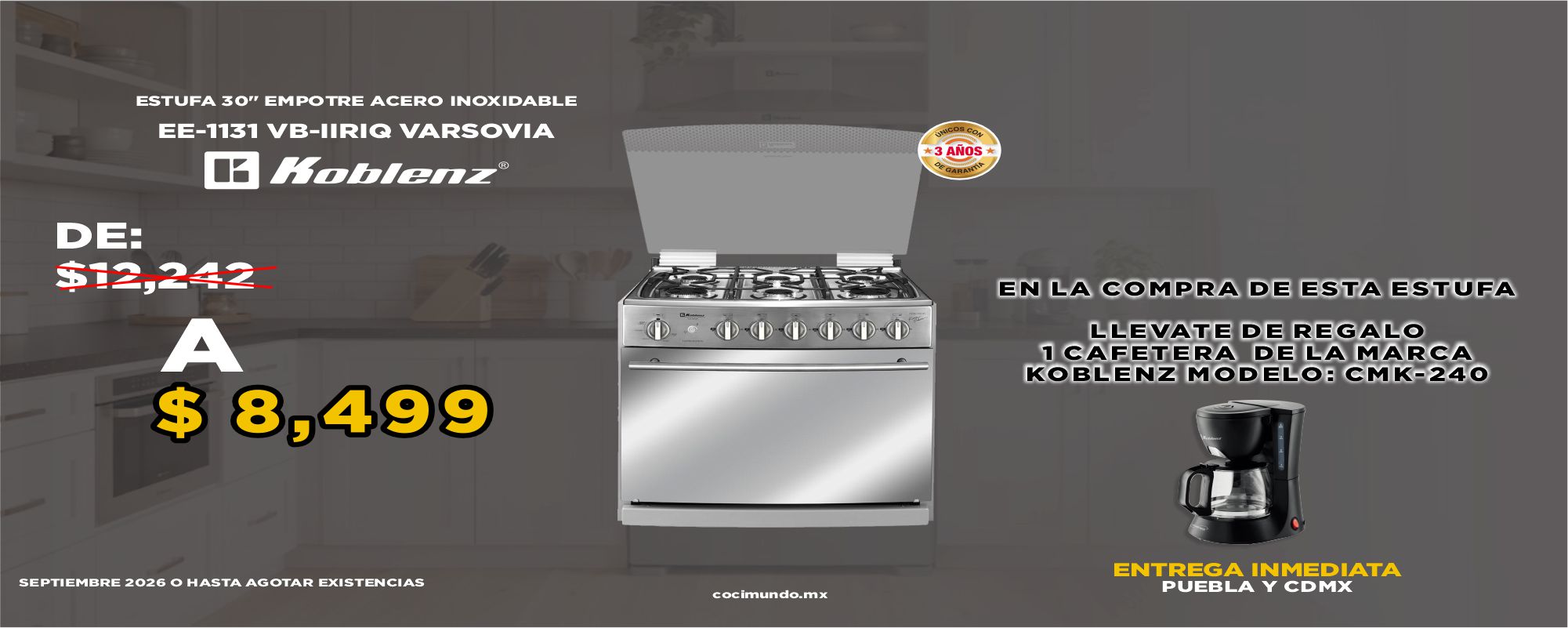 ESTUFA VARSOVIA CON CAFETERA