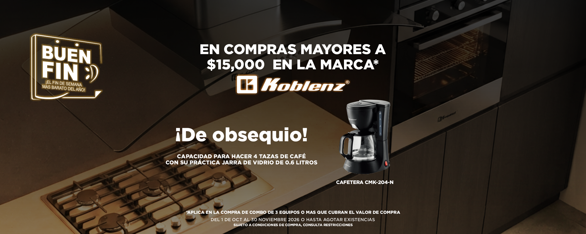 KOBLENZ BUEN FIN REGALO CAFETERA